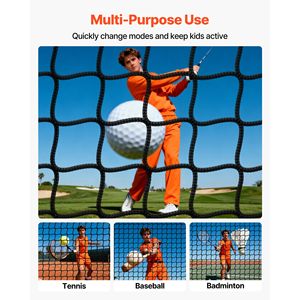 Gabbia da Golf 10x10x10 FT in Poliestere Senza Nodi a 3 Strati con Base in Gomma a 9 Fori - Product Image 4