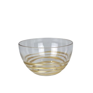 Cuenco para ensalada con diseño de remolino dorado de plástico Acrílico - Product Image 1