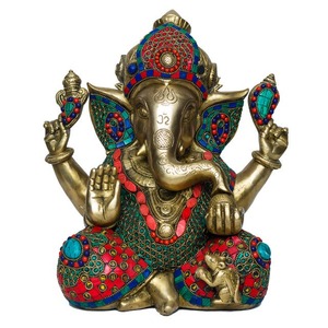 Indian Supplier Decorative Brass Ganesha <b>Statue</b> for Hindu Temple Worship or Meditation Space Use Available for Worldwide Supply - Product Image 5