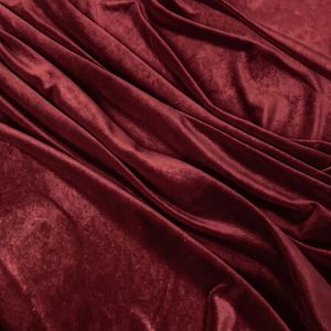 Tissu Velours Bordeaux 100% Polyester Tissé Brossé Poids Moyen Uni Style Moderne Luxe Rideau de Mariage Vêtement Anti-plis - Product Image 4