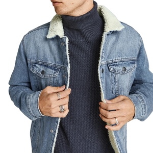 แจ็กเก็ตยีนส์ออกแบบโลโก้ได้ตามต้องการสำหรับผู้ชายเสื้อแจ็กเก็ตผ้าเดนิมแบบลำลองสำหรับผู้ชายเสื้อแจ็กเก็ตยีนส์ - Product Image 4