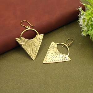 Boucles d'oreilles pendantes géométriques en or et argent, style bohème, minimalistes, bijoux tendance, légères, pour femmes - Product Image 4