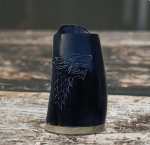 Mug à café et bière artisanal en corne de bœuf naturelle, poli, style Viking, écologique, à thème animalier, option logo personnalisé pour Halloween - Product Image 6