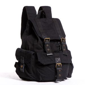 Sac à dos décontracté en toile souple BAGNEX pour femme, 20L, design vintage, fermeture à cordon, poignée souple, motif lettres, pour l'école et les voyages - Product Image 1