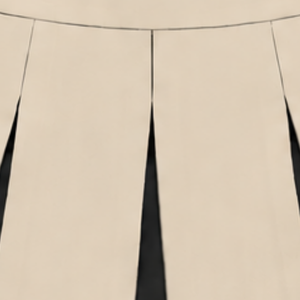 Jupe plissée beige et blanche pour femmes et filles, idéale pour la danse, les équipes sportives, les performances, l'entraînement, les compétitions et comme uniforme sportif. - Product Image 3