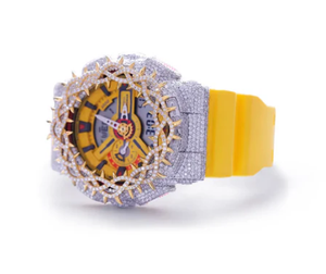 Montre de luxe à la mode, boîtier en acier inoxydable serti de diamants, bracelet en acier inoxydable avec moissanite, résistance à l'eau 10 bars, personnalisable - Product Image 2