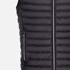 <b>Men's</b> <b>Black</b> Polyester/Nylon Puffer <b>Vest</b> Stand Collar Zipper Closure Windproof Quick Dry Breathable Casual Winter Outerwear - Product Image 6
