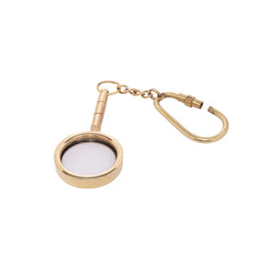 Porte-clés Loupe Nautique en Laiton Massif Fait Main Shubham, Style Vintage avec Lentille Grossissante, 11 cm - Product Image 2