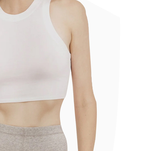 Camiseta sin mangas corta personalizada para mujer, de cintura alta, ajustada, elástica y sin mangas - Product Image 5