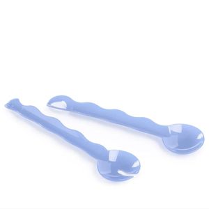 Handmade Resin Salad Serving <b>Spoon</b> Fork Modern Long Handle Eco-Friendly Party Dining Cutlery Luxury <b>Table</b> Accessories - Product Image 4