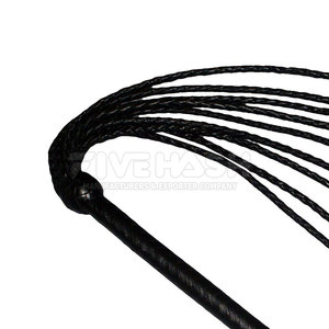 Premium <b>Leather</b> <b>Flogger</b> With Soft Straps Strong Handle Comfortable Grip For Daily Use Durable Handmade Design - Product Image 4