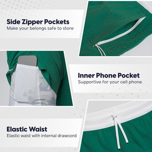 Shorts de sport d'été pour hommes, pour l'entraînement, le football, le basketball, le soccer, le tennis, le badminton, couleur personnalisée, shorts de course - Product Image 3