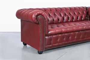 Nueva llegada de lujo moderno de tres plazas Buff de cuero genuino sofá muebles de sala de estar - Product Image 4