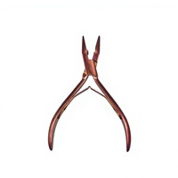 Pince à extensions capillaires en acier inoxydable couleur or rose pour micro-anneaux et perles – Outil d'installation d'extensions capillaires
