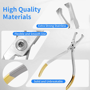 Pince manuelle pour retirer les brackets dentaires, couleur arc-en-ciel, pour brackets antérieurs, poignée confortable, acier inoxydable - Product Image 2