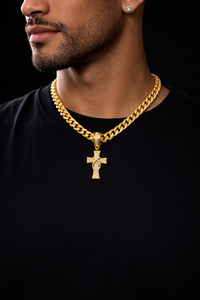 Collar con Colgante de Cruz de Diseño Hip Hop para Hombre, con Diamantes Incrustados, Oro 10K 14K, Plata, Joyería Religiosa - Product Image 6