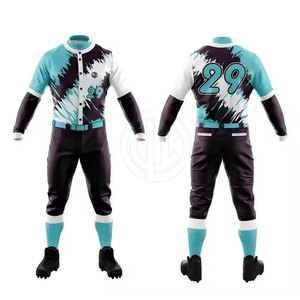 Sports Wear Baseball Uniform 100% Polyester Breathable Customizable OEM Service <b>for</b> <b>Sale</b> - Product Image 5