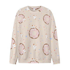 Sweat-shirts à col rond avec impression par sublimation intégrale, pour hommes, femmes, unisexe, en coton mélangé, pull-over, design personnalisé - Product Image 3