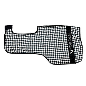 Manta Enfriadora para Caballo, Diseño Pata de Gallo Blanco y Negro, Impermeable, Transpirable, con Malla Absorbente de Sudor, Herrajes de Acero Inoxidable - Product Image 1