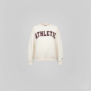 Sudadera de invierno beige de chenilla con estampado de parches, estilo universitario, para mujer, extragrande, de algodón grueso, forro polar, lisa, de alta calidad - Product Image 2