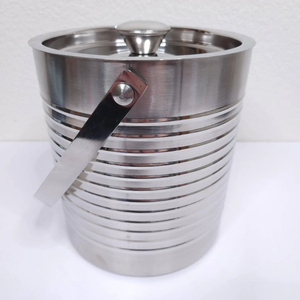 Best Selling Hammered Beverage Stainless Steel Metal <b>Ice</b> Tub or Silver Metallic <b>Ice</b> Buckets at Export Quality Silver Color - Product Image 2