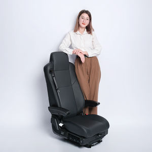 Sedili di Lusso con Schienale Alto e Sospensione Pneumatica per Furgoni <span class=keywords><strong>Sprinter</strong></span>, Camion e Autobus, Funzioni Regolabili, Pelle/PVC Impermeabile - Product Image 5
