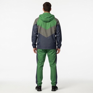 Ensemble de survêtement coupe-vent à capuche personnalisé pour l'été, veste zippée, pantalon de jogging, logo sur le devant, tissu léger imperméable, tendance - Product Image 6