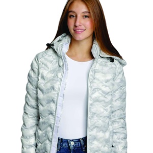 Fashion Women's <b>Winter</b> Outdoor Casual Eco-Friendly Hooded Puffer Jacket Waterproof Breathable Polyester Filled Rivet Packable - Product Image 1