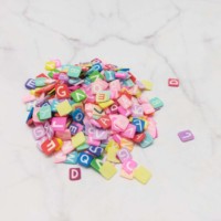 Mini-découpes d'alphabet en pâte polymère pour maison de poupée, artisanat miniature, accessoires de nail art, pour les 14 ans et plus