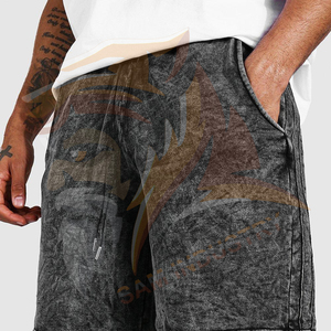 Shorts en denim pour homme, coupe droite, légers, en mélange de coton respirant et à séchage rapide - Product Image 3