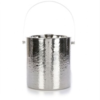 Seau à glace artisanal en acier inoxydable de grande taille avec couvercle pour le refroidissement du champagne et du vin, idéal pour la maison, les bars et les événements