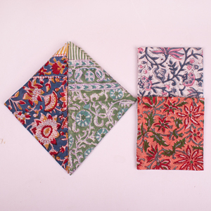 Pañuelo Cuadrado de Algodón de Lujo Estilo Bohemio, Bandana Unisex de Verano con Estampado a Bloques, Agradable al Tacto - Product Image 5