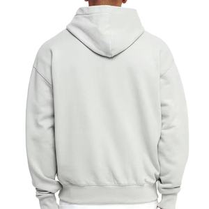 Wholesale <b>top</b> premium quality Hoodie No <b>String</b> Heavyweight Cotton Hoodies Pullover Customized Plain Black Cut and Sew Hoodie - Product Image 3