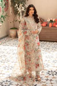High Quality Export Women's Salwar Kameez <b>Indian</b> & Pakistani Summer Dress Hand Drawn Design Lawn <b>Fabric</b> for Formal Occasions - Product Image 3