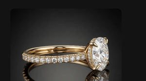 แหวนหมั้นทองคำเพาะเลี้ยง 4 ขา ฝังเพชรรูปไข่ 1 กะรัต/2 กะรัต/3 กะรัต ทองคำแท้ 14K/18K ชุบโรเดียม VVS VS รับรองโดย IGI ดีไซน์ทันสมัย - Product Image 2