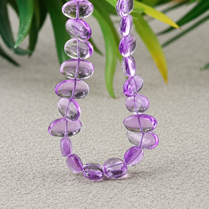 Brazilian <b>Amethyst</b> 12-24mm Smooth Nuggets Shape 17 Inch Long Gemstone Beads - Product Image 3