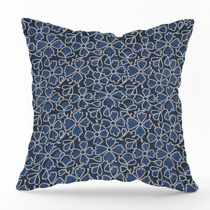Housse de coussin en coton imprimé indigo, décorative, fournisseur de coussins de canapé indiens - Product Image 4