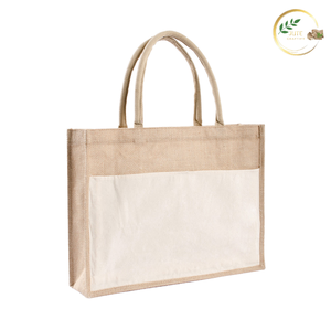 Eco Friendly Natural Jute Storage Bags Stitched <b>Adjustable</b> Cotton Strap Durable Crossbody Shoulder Bag 10-20L Capacity Office - Product Image 2
