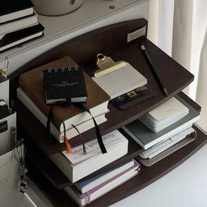 New Wooden Three Layer <b>Storage</b> <b>Rack</b> Minimalist Standing Type For Office Desk Organization Multifunctional Holder With Shelve - Product Image 6