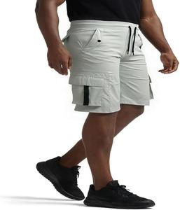 กางเกงขาสั้นคาร์โก้ผู้ชายคุณภาพสูง ยืดหยุ่นได้ แห้งเร็ว ทรงคลาสสิก ความยาวระดับเข่า สีสันตามสั่ง - Product Image 4