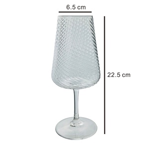 Verre à vin rouge incassable en plastique à motif tourbillon pour mariage, fête, restaurant - Product Image 3