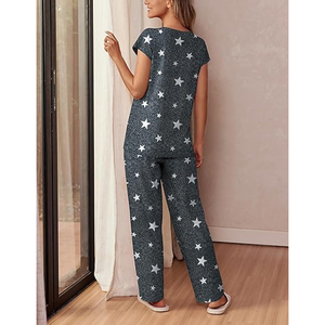 Ensemble décontracté surdimensionné pour femmes, t-shirt à manches courtes et pantalon large assorti - Product Image 3