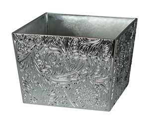 Pot de fleurs en plastique imprimé en relief style batik, pot carré minimaliste léger, 6 couleurs pour fleurs artificielles et fleurs fraîches - Product Image 5