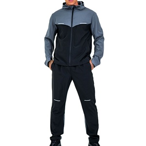 Factory Custom 3M Reflective Windbreaker Tracksuit Lightweight Nylon Hooded <b>Zip</b> <b>Up</b> <b>Jacket</b> Jogger Pants Set Sportswear Sweat Suit - Product Image 1