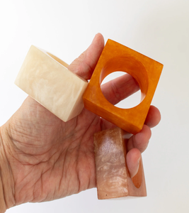 Anillo de Servilleta de Resina Clásico y Elegante, Decoración de Mesa Cuadrada o Redonda, para Hoteles y Restaurantes, Anillo de Servilleta de Resina Moderno, Precios Más Bajos - Product Image 5