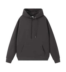 Sweat-shirt à capuche orange pour homme, en molleton, couleur unie, manches régulières, vêtements d'automne - Product Image 2