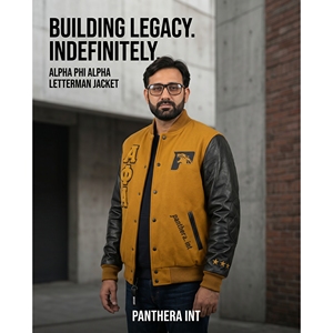 Veste universitaire premium pour homme Heritage Letterman Streetwear, en laine méltone, manches en cuir véritable, fermeture éclair brodée, personnalisable OEM - Product Image 5