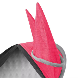 Masque anti-mouches pour chevaux, en maille respirante, anti-moustiques, élastique, protection des oreilles, design élégant, pour l'équitation. - Product Image 2