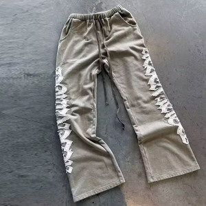 Ensemble survêtement gris à capuche pour femme, manches longues, fermeture éclair frontale, imprimé lettres, coupe ample, streetwear, automne, décontracté, sweat-shirt et pantalon - Product Image 5