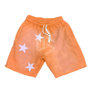 Pantalones Cortos de Algodón Ecológico con Lavado Ácido, Diseño Sólido, Cintura Media, Estilo Casual, con Diseño Personalizado y Efecto Desgastado por el Sol - Product Image 2